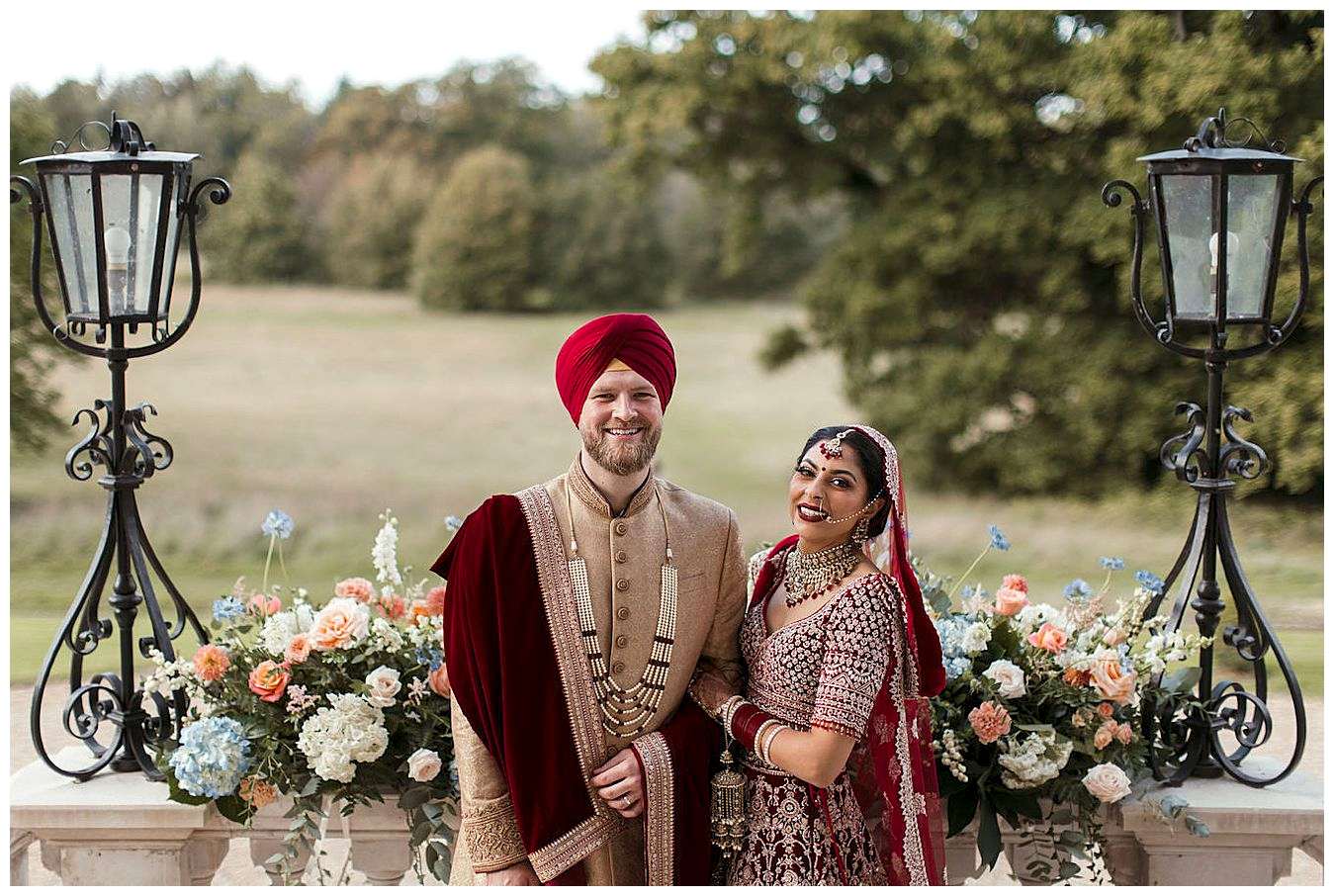 ndian wedding flowers at Surrey wedding venue