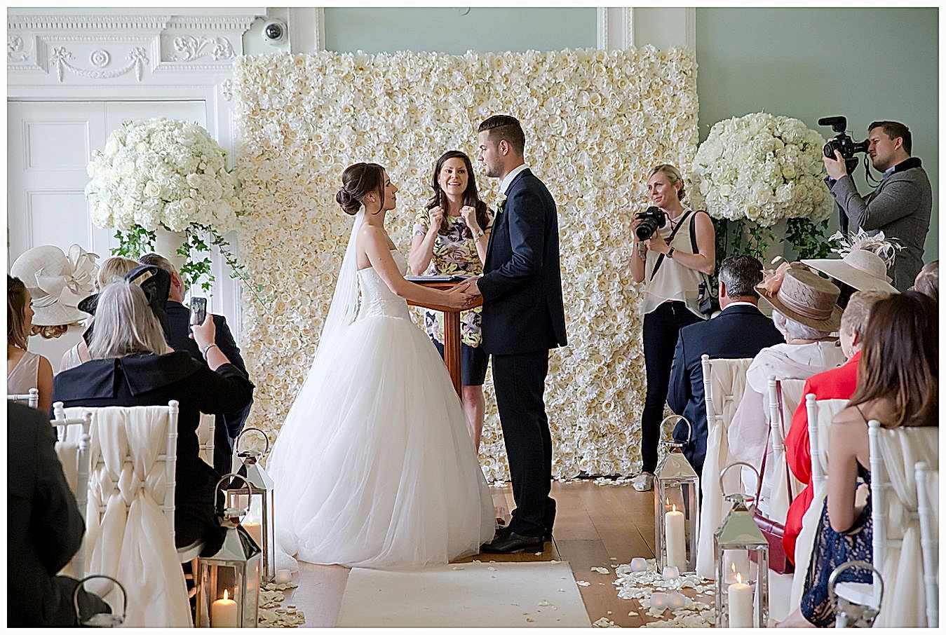 surrey wedding ceremony flowers and florist wedding floral backdrop