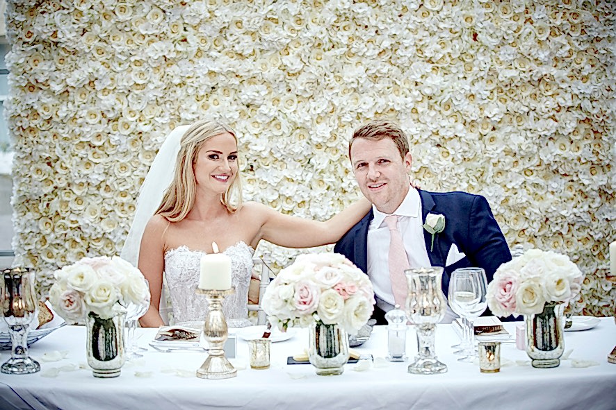 botleys mansion flowers backdrop from local Chertsey Longcross Egham wedding florist